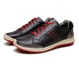 Summer Shoes Men's Leather Contrast Running Shoes