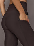 High Rise Sport Pocket Legging in Melt - Chocolate Torte