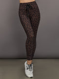 High Rise Sport Pocket Legging in Melt - Leopard Print