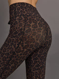 High Rise Sport Pocket Legging in Melt - Leopard Print