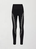 Laser Cut Legging in Diamond Compression - Black