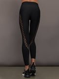 Laser Cut Legging in Diamond Compression - Black