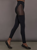 Sheer Thigh High Legging in Melt - Black