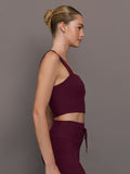 Square Neck Bra in Melt - Fig