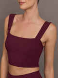 Square Neck Bra in Melt - Fig