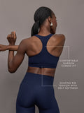 Racerback Bra in Ribbed Melt - True Navy