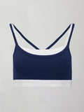 Double Layered Contrast Bra in Melt - Navy/White