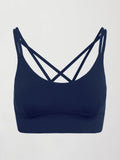 Multi Strap Active Bra in Diamond Compression - Navy