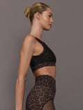 Mesh Overlay Bra in Melt - Leopard Print