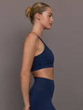 Zipper Bra in Diamond Compression - Navy
