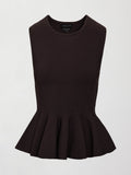 Peplum Sweater Tank - Chocolate Torte