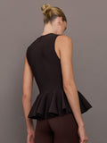 Peplum Sweater Tank - Chocolate Torte