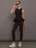 Peplum Sweater Tank - Chocolate Torte