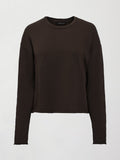 Crew Neck Sweatshirt in French Terry - Chocolate Torte