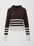 Striped Sweater - Chocolate Torte / Off White