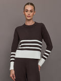 Striped Sweater - Chocolate Torte / Off White