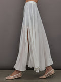 Mesh Pleated Skirt - Ivory