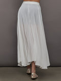Mesh Pleated Skirt - Ivory