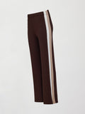 Wide Leg Track Pant in Scuba - Chocolate Torte
