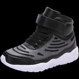 Flying Woven High-top Velcro Casual Shoes Fluorescent Shoes Led Luminous Shoes